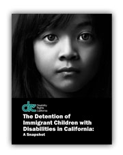 Image of the cover of the report. It shows Closeup of the face of a young latino girl. She has a very sad look on her face.