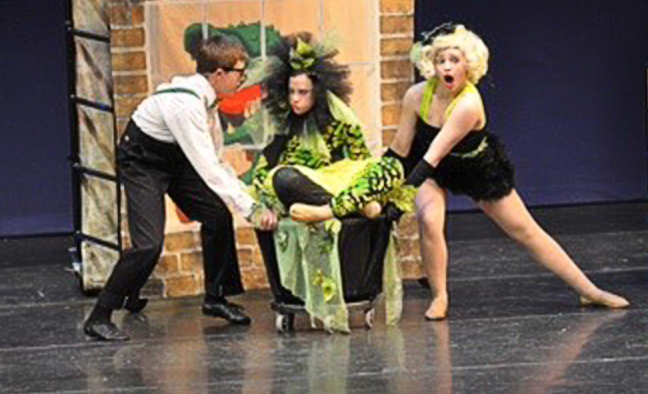In her first dance recital after her stroke, Gracie played the man-eating plant from the musical, Little Shop of Horrors.