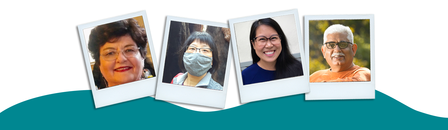 Three Polaroid images of various Disability Rights California employees faces.