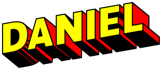 The name Daniel written in comic book style.