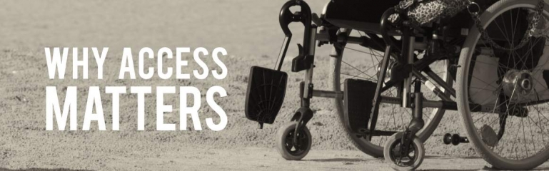 Why Access Matters - Black and White image of a Wheel Chair Why Access Matters - A black and white image of a wheelchair
