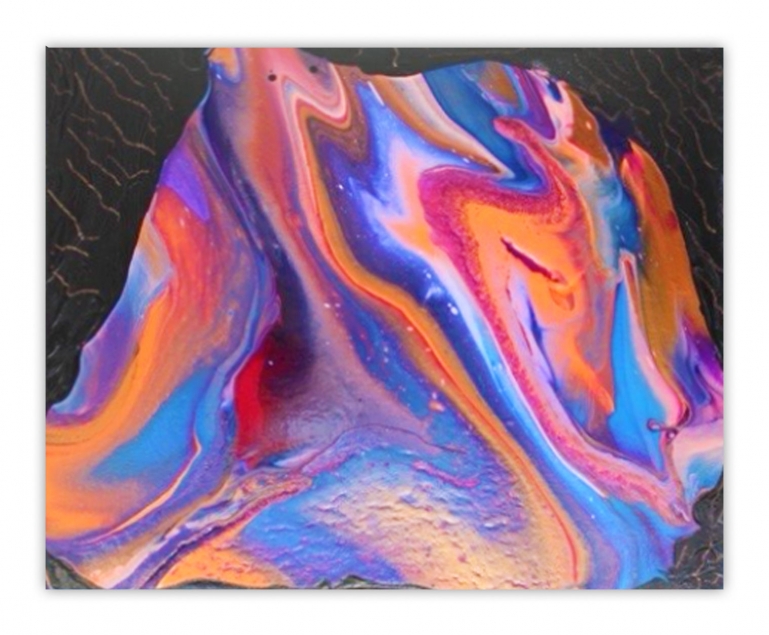 Galaxy by David Kossow A colorful psychedelic painting of a galaxy.