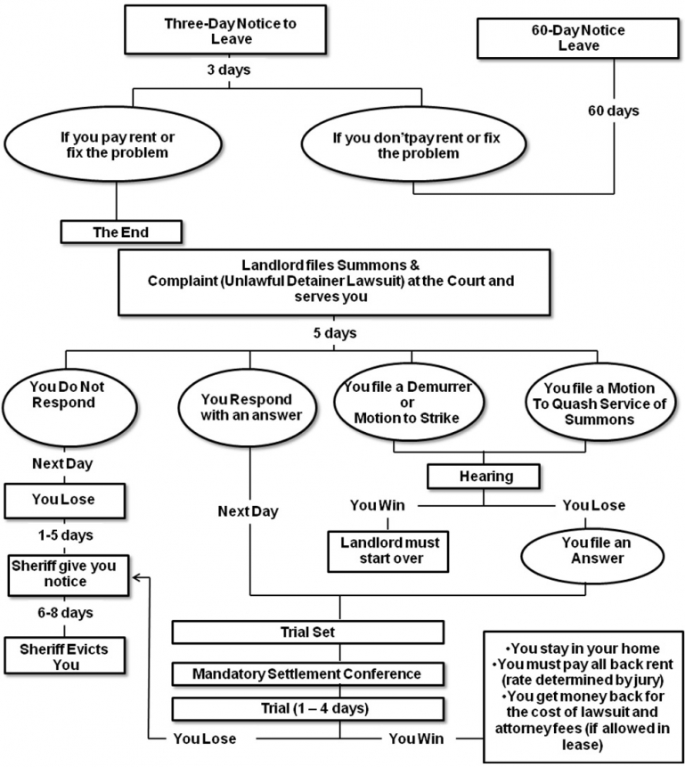 Image of the Unlawful Detainer Action Flow Chart