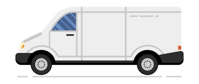 Illustration of a white truck.