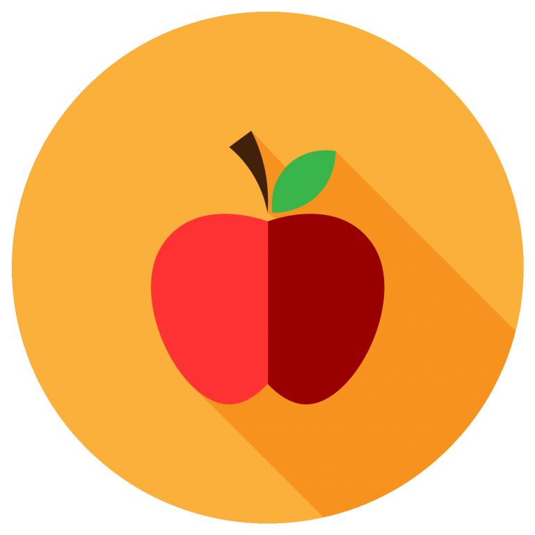 A graphic of an apple.