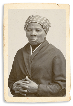 A old portrait of Harriet Tubman.